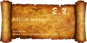 Röck Norbert névjegykártya